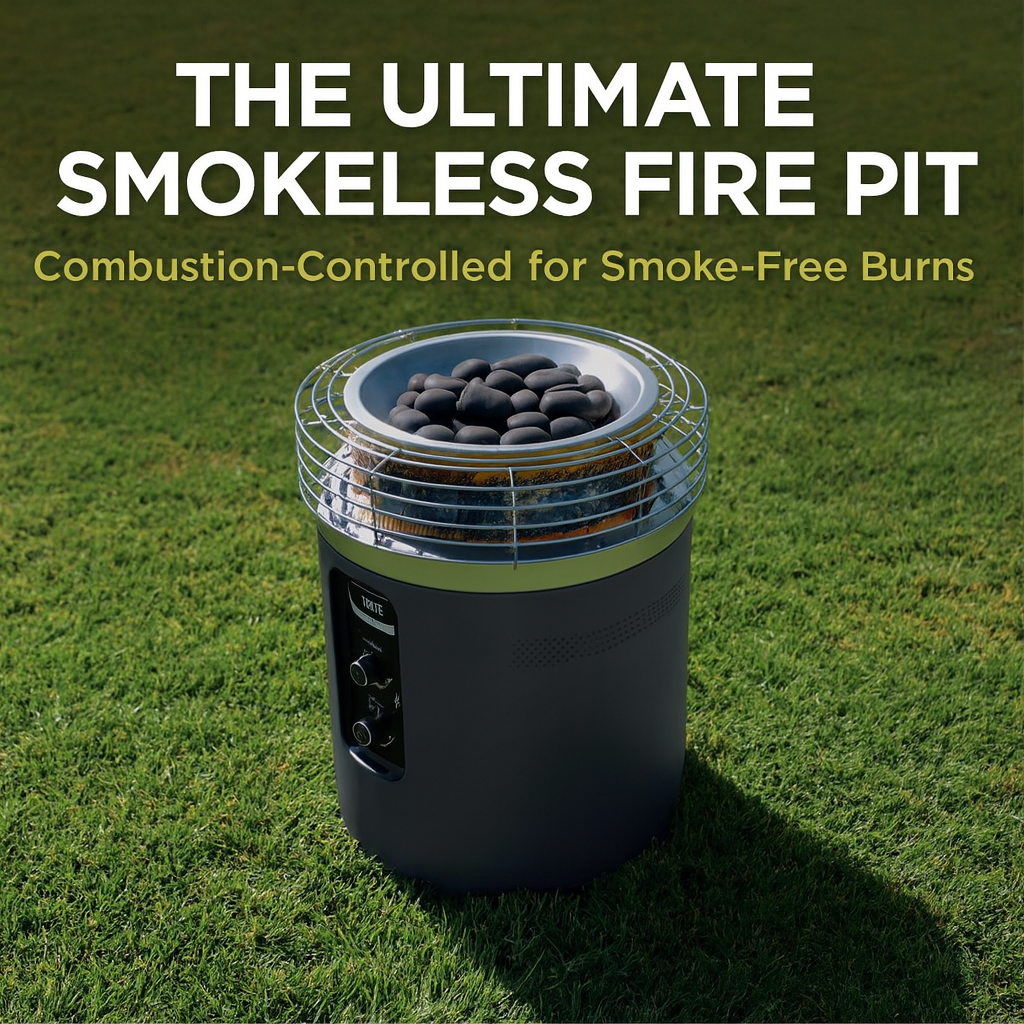 HomeTreasure™ NovaGlow 360° – The Smokeless Outdoor Fire Pit & Heater